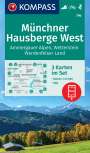 : KOMPASS Wanderkarten-Set 796 Münchner Hausberge West, Ammergauer Alpen, Wetterstein, Werdenfelser Land (3 Karten) 1:25.000, KRT