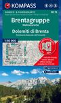 : KOMPASS Wanderkarte 73 Brentagruppe, Weltnaturerbe / Dolomiti di Brenta 1:50.000, KRT