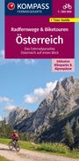 : KOMPASS Radfernwegekarte Radfernwege & Biketouren Österreich - Übersichtskarte 1:300.000, KRT