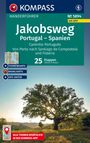 Robert Schwänz: KOMPASS Wanderführer Jakobsweg Portugal - Spanien, 25 Etappen mit Extra-Tourenkarte, Buch