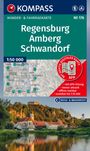 : KOMPASS Wanderkarte 176 Regensburg, Amberg, Schwandorf 1:50.000, KRT