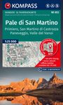 KOMPASS Wanderkarte 653 Pale di San Martino, Primiero San Martino di Castrozza, Paneveggio, Valle del Vanoi 1:25.000, KRT