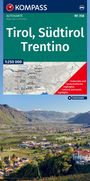 KOMPASS Autokarte Tirol, Südtirol, Trentino/Tirolo, Alto Adige, Trentino 1:250.000, KRT