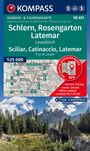 KOMPASS Wanderkarte 651 Schlern, Rosengarten, Latemar, Lavazéjoch / Sciliar, Catinaccio, Latemar, P.so di Lavazé 1:25.000, KRT