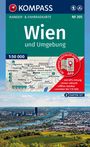 KOMPASS Wanderkarten-Set 205 Wien und Umgebung (2 Karten) 1:50.000, KRT