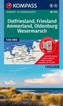 KOMPASS Wanderkarten-Set 410 Ostfriesland, Friesland, Ammerland, Oldenburg, Wesermarsch (3 Karten) 1:50.000, KRT