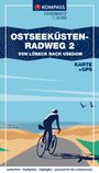 KOMPASS Fahrrad-Tourenkarte Ostseeküstenradweg 2 - von Lübeck nach Usedom 1:50.000, Buch