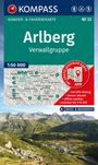 KOMPASS Wanderkarte 33 Arlberg, Verwallgruppe 1:50.000, KRT