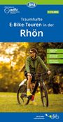 "Traumhafte E-Bike-Touren in der Rhön", wetterfest, reißfest, GPS-Tracks Download. Ein Mann auf einem E-Bike in grüner Jacke.
