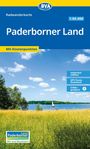 Oben steht "BVA", "Radwanderkarte", "Paderborner Land". Unten eine Wiese vor einem See mit Segelboot.