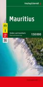 "freytag & berndt", "Mauritius", "Straßen- und Freizeitkarte", "1:50 000". Luftbild von Strand und türkisfarbenem Meer.