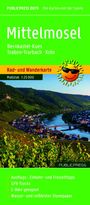 Mittlerweile Mosel, Rad- und Wanderkarte, Maßstab 1:25.000. Da sind grüne Hügel, ein Fluss und eine Stadt mit Brücke.