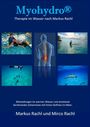 Myohydro® Therapie im Wasser nach Markus Rachl. Bilder von Wasserszenen, Menschen und Delfinen, Skelettdarstellung der Wirbelsäule.