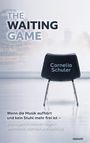 "The Waiting Game." Cornelia Schuler. "Wenn die Musik aufhört... Macht, Karriere und Aufstieg." Stuhl vor unscharfem Hintergrund.