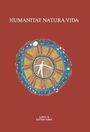 "HUMANITAT NATURA VIDA" und "LaBGC & EDITION HUBER". Illustration eines Kreises mit einer Figur in der Mitte. Roter Hintergrund.
