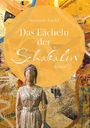 Susanne Zanki: Das Lächeln der Schakalin, Roman. Gemälde-Hintergrund, weibliche Figur im Vordergrund.