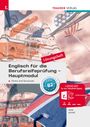 Cover eines Lösungshefts: "Englisch für die Berufsreifeprüfung – Hauptmodul", B2-Niveau. Britisches Gebäude im Hintergrund.