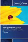 "Fromm Verlag" und "Dem Jahr Sinn geben", roter Marienkäfer auf gelbem Blütenblatt vor blauem Hintergrund.