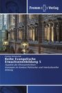 Oben: "Fromm Verlag" mit Logo. Unten: Kirchengemälde und gotische Architektur mit großen, dekorativen Lampen.
