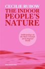 Covertext: "CECILIE RUBOW THE INDOOR PEOPLE’S NATURE". Hintergrund: Rosa mit roten Linien.