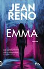 JEAN RENO, EMMA, Thriller. Eine Frau in einem schmalen, neonbeleuchteten Gang.
