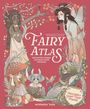 "Fairy Atlas: Enchanted Stories and Magic from Folklore" in weißer Schrift, umgeben von Fabelwesen und Naturmotiven.