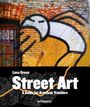 „Luca Greco, Graffiti Art, an Unconventional guide“. Ein Graffiti eines Vogels auf gelbem Hintergrund.