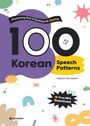 "100 Korean Speech Patterns" mit bunten Grafiken und Formen, plus Hinweis auf "Free MP3 Download".