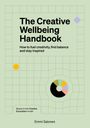 Text: "The Creative Wellbeing Handbook. How to fuel creativity, find balance and stay inspired. Based on the Creative Ecosystem model. Emmi Salonen." 

Beschreibung: Ein Rasterhintergrund mit einem bunten Kreisdiagramm und verschiedenen geometrischen Formen.