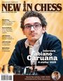 Titel: "New in Chess". Großes Interview: Fabiano Caruana. Darunter ein Porträt eines Mannes am Schachbrett.