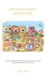 Buchtitel: "THE FLUFFLE FAMILY ADVENTURES". Autor: "LARA DAVIS". Illustration: Kuscheltiere am Strand mit Sonnenbrillen und Spielzeug.