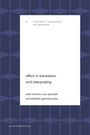 „Affect in Translation and Interpreting“ von Sofía Monzón, Lucie Spezzatti, und Elisabeth Goemans, blaues, geometrisches Muster.