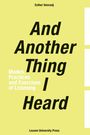 Esther Venrooij: And Another Thing I Heard, Buch