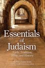 "Essentials of Judaism: Faith, Tradition, Bible, and History" von Rabbi Chaim Iram. Steinbogen-Gasse im Hintergrund.