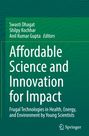 Text: „Affordable Science and Innovation for Impact“. Grün mit wellenförmigem Hintergrund. Springer-Logo unten.