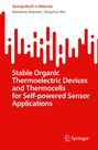 „Stable Organic Thermoelectric Devices.“ Oben fließendes, rotes abstraktes Design. Unten rechts Springer-Logo.