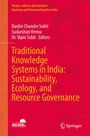 Text: "Traditional Knowledge Systems in India: Sustainability, Ecology, and Resource Governance." Illustration: Gesichter.