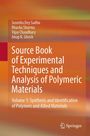 Buchcover mit Titel: "Source Book of Experimental Techniques and Analysis of Polymeric Materials." Autoren: Susmita Dey Sadhu, Bhasha Sharma, Vijay Chaudhary, Anup K. Ghosh. Oranger Hintergrund. Springer-Logo unten.