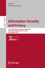 Titel: Information Security and Privacy. 31st ACISP 2026, Perth, Australia. Logo: Springer, weiß auf rot.