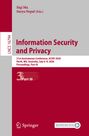 "Information Security and Privacy," "31st Australasian Conference, ACISP 2026," Springer-Logo, graues und rotes Design.