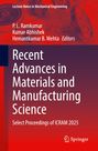 „Recent Advances in Materials and Manufacturing Science“, bearbeitet von P. L. Ramkumar, Kumar Abhishek, Hemantkumar B. Mehta. Illustration mit Zahnrädern.