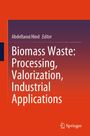 Text: "Abdellaoui Hind Editor. Biomass Waste: Processing, Valorization, Industrial Applications." Rotes und violettes Design, Springer-Logo.