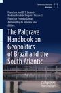 "The Palgrave Handbook on Geopolitics of Brazil and the South Atlantic" mit Bild eines modernen Gebäudes und Wasserreflexion.