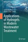 "Applications of Hydrogels in Modern Wastewater Treatment" steht in großen weißen Buchstaben auf einem blauen Wasser-Hintergrund.
