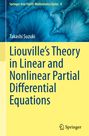 Titel: "Liouville's Theory in Linear and Nonlinear Partial Differential Equations". Abstrakte blaue Musterkulisse.