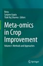 Texte: "Meta-omics in Crop Improvement", Herausgeber: Renu, Sanjeev Gupta, Tilak Raj Sharma. Grüner Hintergrund. Springer-Logo.
