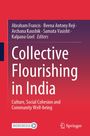 "Collective Flourishing in India: Culture, Social Cohesion and Community Well-being" steht auf einem roten Buchcover.