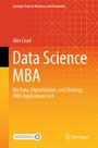 Text: Alex Coad, Data Science MBA, Big Data, Digitalization, and Strategy; With Applications in R. Hintergrund: Orange, geometrisches Muster.