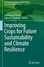 "Improving Crops for Future Sustainability and Climate Resilience" über einem Luftbild von Feldern, Springer-Logo unten.
