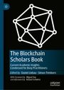 "The Blockchain Scholars Book" von Daniel Liebau und Simon Trimborn, Netzwerk-Grafik, blau-schwarzer Hintergrund.